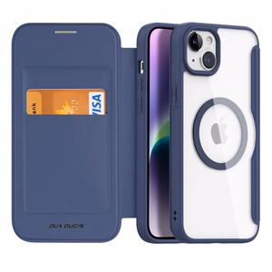 Dux Ducis Skin X Pro Magnētiskais Atveramais MagSafe apvalks iPhone 15 Plus - zils