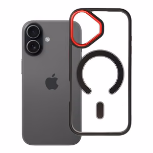 COLOR EDGE MAG COVER viedtālruņa apvalks saderīgs ar Magnētisko IPHONE 17 melna sarkana