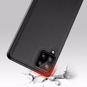 Dux Ducis Fino apvalks pārklāts ar neilona materiālu Samsung Galaxy A22 4G melns