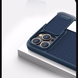 Nillkin Textured S vāciņš iPhone 14 Pro Max apvalks ar kameras vāciņu melns