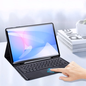 DUX DUCIS planšetdatora apvalks TK salokāms ar bezvadu tastatūru SAMSUNG Tab S10 FE Plus - melns