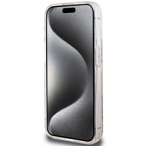 Guess IML GCube MagSafe viedtālruņa apvalks iPhone 15 Pro Max - brūns