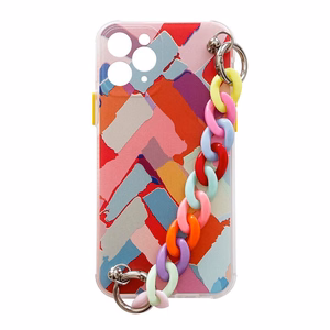 Color Chain Case гибкий эластичный гелевый чехол с цепочкой-подвеской для iPhone 13 Pro разноцветный (3)