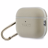 Guess Grained Classic Logo Hook maciņš for AirPods Pro 3 - zelta