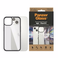 PanzerGlass ClearCase antibakteriālais militārās pakāpes sertificētais viedtālruņa apvalks iPhone 14/15/13 – caurspīdīgs un melns