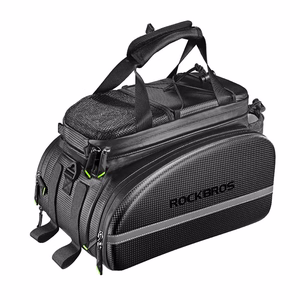 Rockbros A6-6 velosipēda soma bagāžniekam, 35 l, ar atlokāmām kabatām - melns