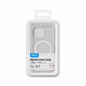 Rock Crystal Series Magnētiskais viedtālruņa apvalks Iphone 16 Plus caurspīdīgs