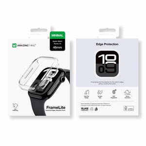 AmazingThing Minimal apvalks Apple Watch 46mm - Caurspīdīgs