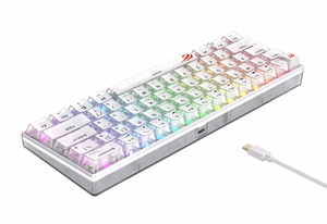 Havit KB903L - spēļu tastatūra (caurspīdīga balta)