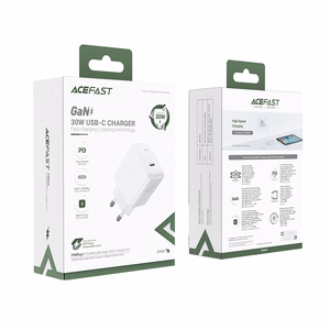Acefast GaN USB Type-C 30W lādētājs, PD, QC 3.0, AFC, FCP, balts (A21 white)