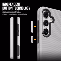 Perfekcionistu trīsstūra korpuss Samsung A266 A26 5G sudraba krāsā