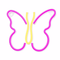 Neon LED Light BUTTERFLY rozā NNE03 Neolia