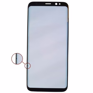 Дисплей LCD совместимый Samsung G950 S8 чёрный (восстановленный: Telemax) без рамки (с дефектами 2)