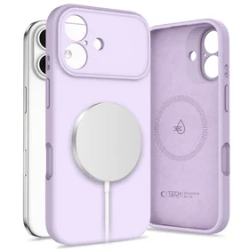 Tech-Protect Silicone magnētiskais viedtālruņa apvalks iPhone 17 - violets