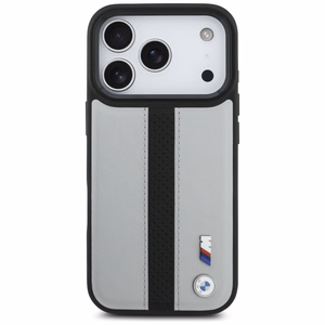 BMW M Perforētā Strīpas Logo Magnētiskais Viedtālruņa apvalks iPhone 17 Pro - pelēks