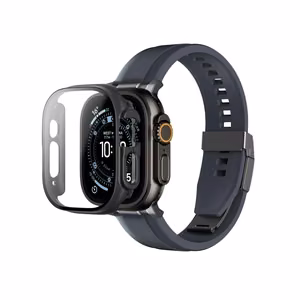 AmazingThing Radix rūdīts stikls ar vāciņu Apple Watch UItra 3 49mm - Melns