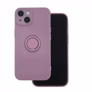 Viedtālruņa apvalks ar pirksta turētāju iPhone 15 Pro 6,1" gaiši violetā krāsā