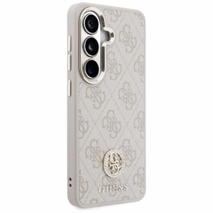 Guess 4G Big Rhinestone Triangle Strap MagSafe maciņš + siksniņa Samsung Galaxy S26 rozā