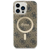 Guess GUHMP14XH4STW iPhone 14 Pro Max 6.7" brūns cietais viedtālruņa apvalks 4G Magnētiskais
