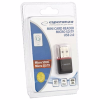 Esperanza EA134K card reader melns,sudraba,caurspīdīgs USB 2.0