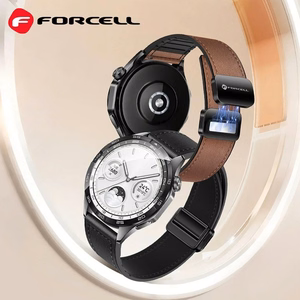 FORCELL F-DESIGN FS20 magnētiskā ekoloģiskās ādas siksniņa SAMSUNG pulkstenim 20 mm brūna