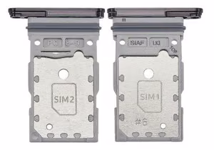 SIM card holder Samsung S911/S916 S23/S23 Plus Dual Black original (service pack)
