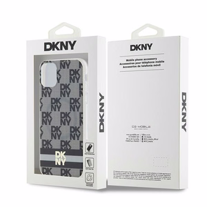DKNY IML Checkered Mono Pattern & Printed Stripes MagSafe Чехол для iPhone 11 / Xr - чёрный