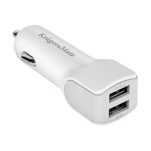 Kruger&Matz automašīnas lādētājs ar 2 USB pieslēgvietām, 3000 mA, Quick Charge 3.0