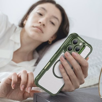 Leading Series Magnētiskais silikona viedtālruņa apvalks iPhone 16 Pro - zaļa