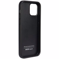 Audi sintētiskās ādas viedtālruņa apvalks iPhone 12/12 Pro 6.1" melns/melns cietais apvalks AU-TPUPCIP12P-TT/D1-BK