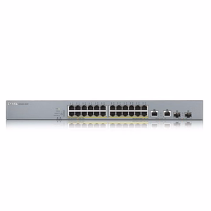 Zyxel GS1350-26HP-EU0101F pārvaldāms L2 tīkla komutators, Gigabit Ethernet (10/100/1000), PoE – pelēks