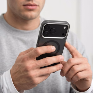 Tech-Protect MagZero MagSafe maciņš iPhone 17 Pro / 18 Pro, caurspīdīgs matēts melns