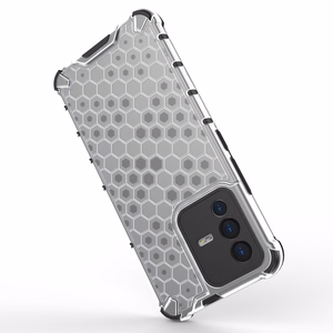 Honeycomb case бронированная крышка с гелевой рамкой для Vivo V23 5G прозрачный