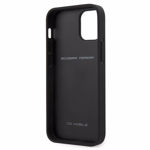 Ferrari FEHQUHCP12SBK iPhone 12 mini 5.4" melns/melns cietais apvalks Off Track Quilted