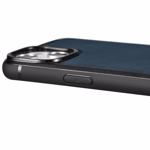 iCarer ādas Oil Wax viedtālruņa apvalks pārklāts ar dabīgu ādu iPhone 14 zila