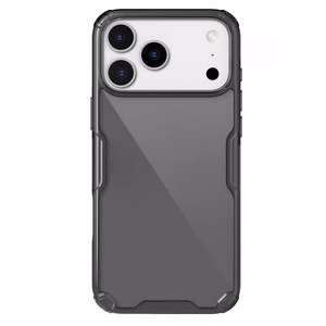 Nillkin Nature TPU Pro viedtālruņa apvalks iPhone 17 Pro Max – daļēji caurspīdīgs melns