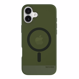 Incase Slim Case vāciņš ar MagSafe iPhone 16 Plus tālrunim, Highland Green krāsā