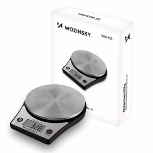 Wozinsky WAK-651 virtuves svari ar LCD displeju, līdz 5 kg – melns