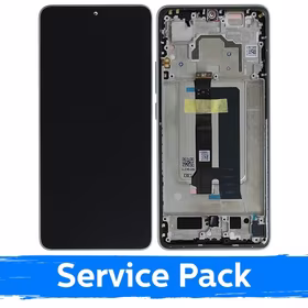 LCD displejs saderīgs ar Xiaomi Poco X6 Pro 5G ar rāmi / pelēks / (Service Pack)