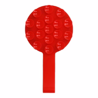 Silikona piesūcošs telefona turētājs magnētisks ar gredzenu MSH9 sarkans