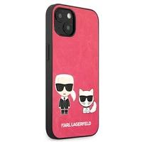 Karl Lagerfeld Ikonik Karl&Choupette apvalks iPhone 13 mini - fuksijas krāsas