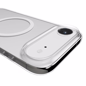 Puro Lite Mag TPU+PC magnētiskais viedtālruņa apvalks iPhone 17 Air - caurspīdīgs ar baltu gredzenu