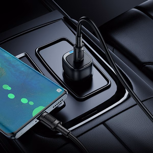 Borofone Auto lādētājs BZ34A Cloud - C tipa - PD 20W ar C tipa lādētāju uz C tipa lādētāju, balts