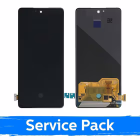 LCD Displejs Saderīgs ar Samsung G780 S20 FE (G781 S20 FE 5G) Melns (Service Pack)(NF version)