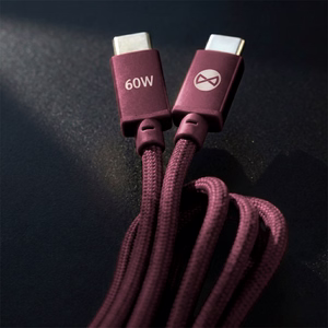 Forever Vibe kabelis USB-C - USB-C 1,0 m 60W bordo