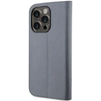 Karl Lagerfeld KLBKP14XSANKCPG iPhone 14 Pro Max 6.7" Viedtālruņa apvalks (m) - sudrabains (m) Saffiano Monogrāma Karl & Choupette