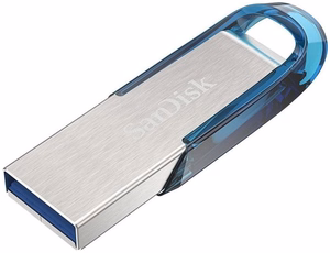SanDisk Ultra Flair USB zibatmiņas disks 64 GB USB Type-A 3.2 Gen 1 zils, sudrabs