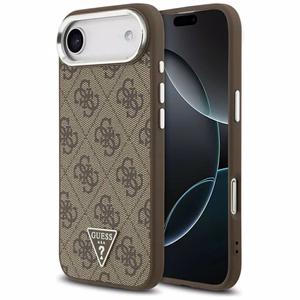 Guess 4G Triangle Logo Magnētiskais viedtālruņa apvalks iPhone Air - brūns