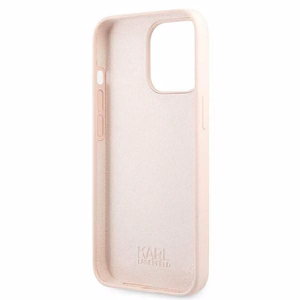 Karl Lagerfeld Silicone Ikonik Karl&Choupette MagSafe чехол для iPhone 13 Pro / iPhone 13 - светло-розовый