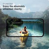 Spigen ALM Glass FC rūdīts stikls iPhone 13 / 13 Pro / 14 – melns